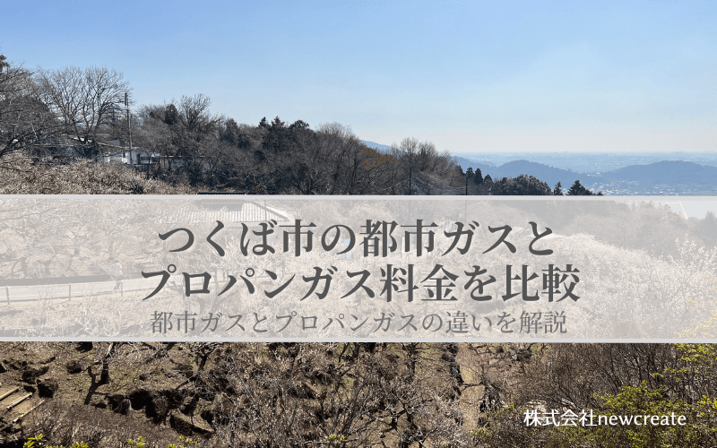 つくば市の都市ガスとプロパンガス料金を比較