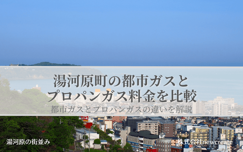 湯河原町の都市ガスとプロパンガス料金を比較