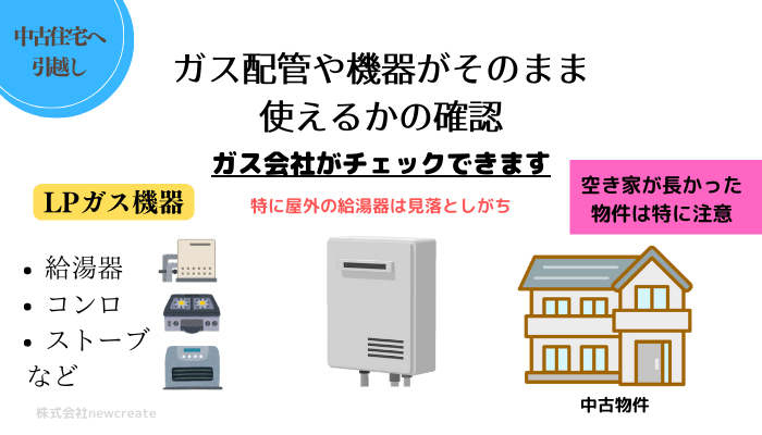 プロパンガス機器がそのまま使えるかの確認