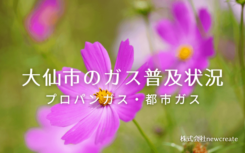 大仙市のプロパンガスと都市ガス普及状況