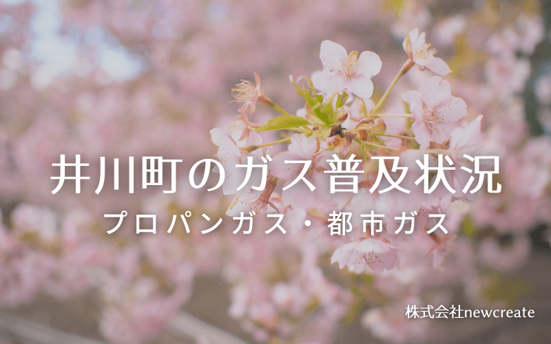 井川町のプロパンガスと都市ガス普及状況