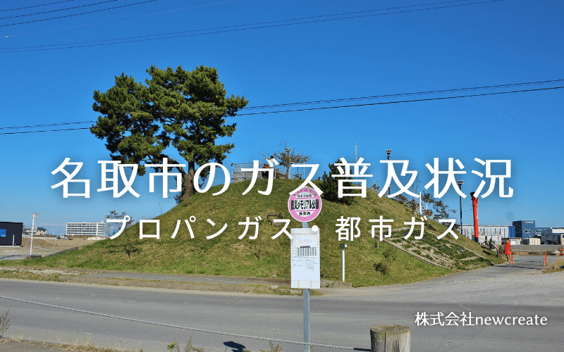 名取市のプロパンガスと都市ガス普及状況