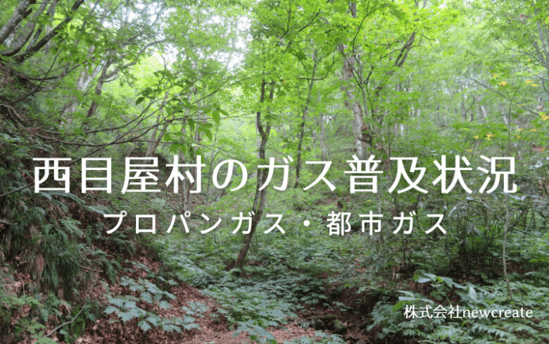 西目屋村のプロパンガスと都市ガス普及状況