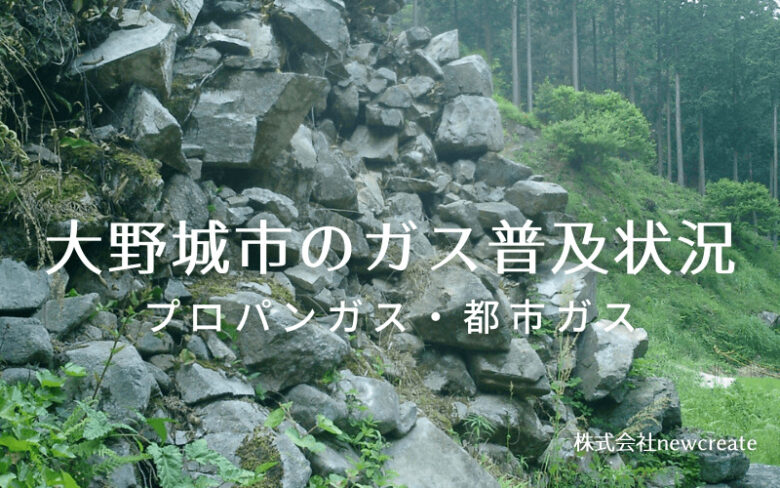 大野城市のプロパンガスと都市ガス普及状況