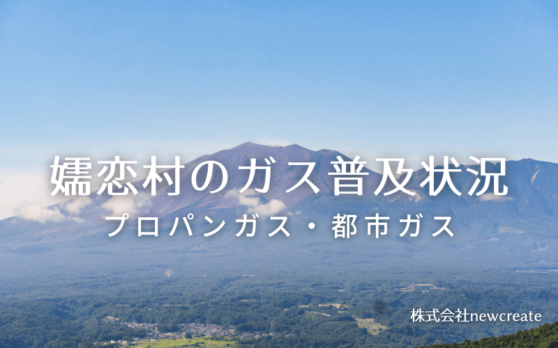 嬬恋村のプロパンガスと都市ガス普及状況