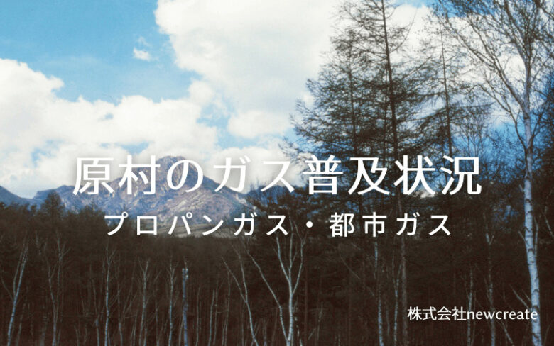 原村のプロパンガスと都市ガス普及状況