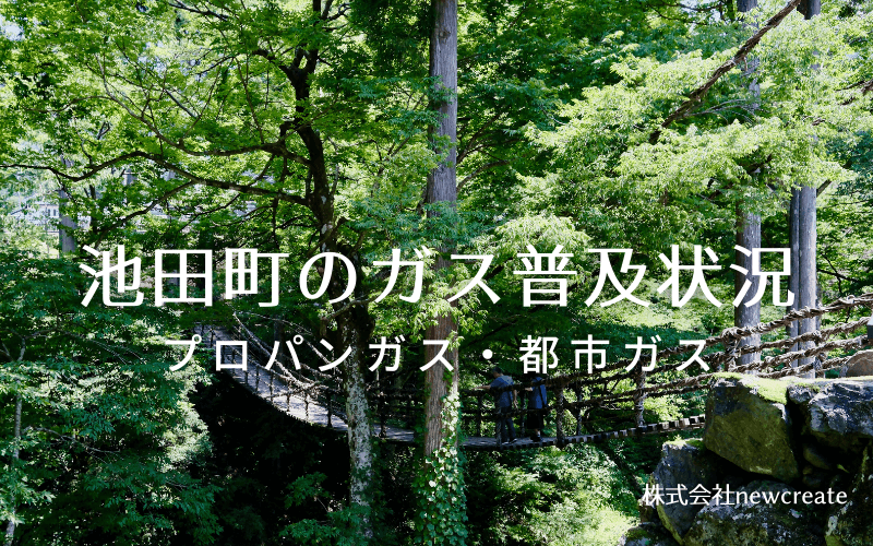 池田町のプロパンガスと都市ガス普及状況