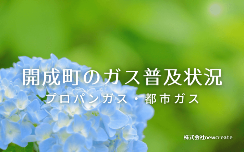 開成町のプロパンガスと都市ガス普及状況