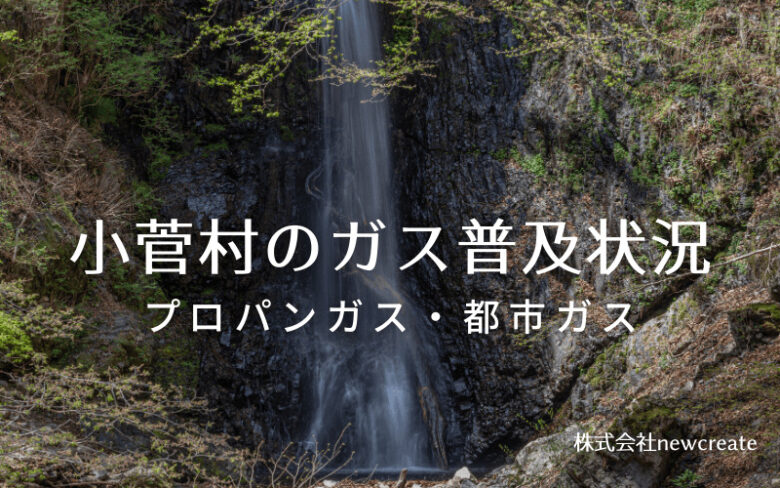 小菅村のプロパンガスと都市ガス普及状況