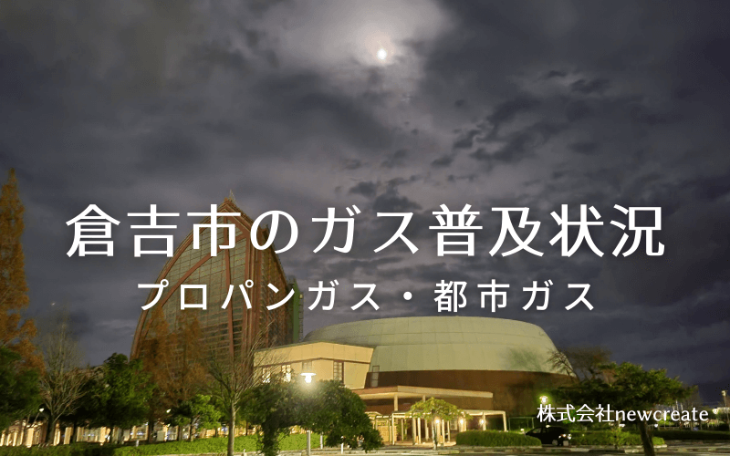 倉吉市のプロパンガスと都市ガス普及状況