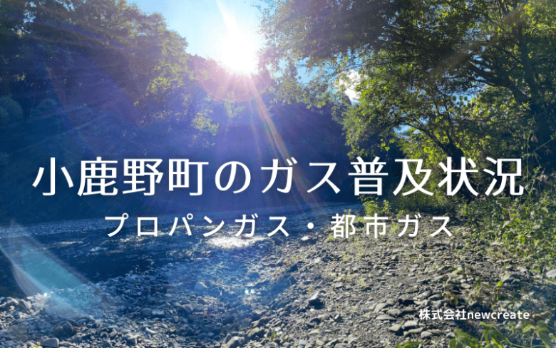 小鹿野町のプロパンガスと都市ガス普及状況