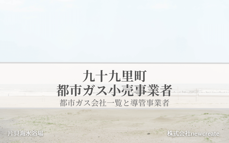 【九十九里町で都市ガス会社は選べるのか？】小売り事業者一覧