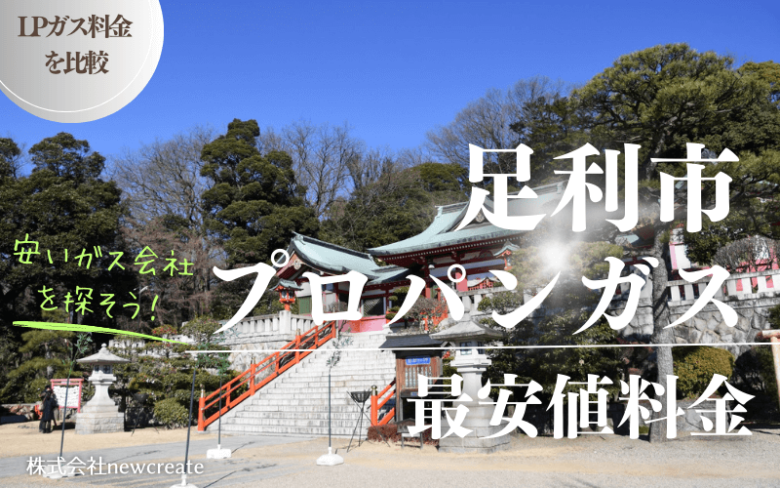 足利市のプロパンガス平均価格と最安値料金