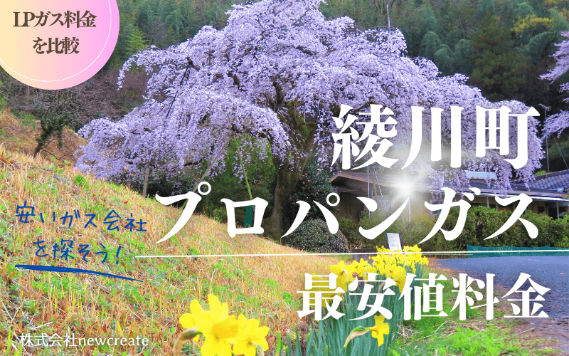 香川県綾川町のプロパンガス平均価格と最安値料金