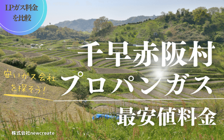 千早赤阪村のプロパンガス平均価格と最安値料金