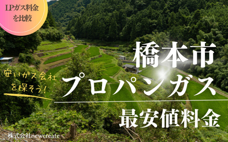 橋本市のプロパンガス平均価格と最安値料金