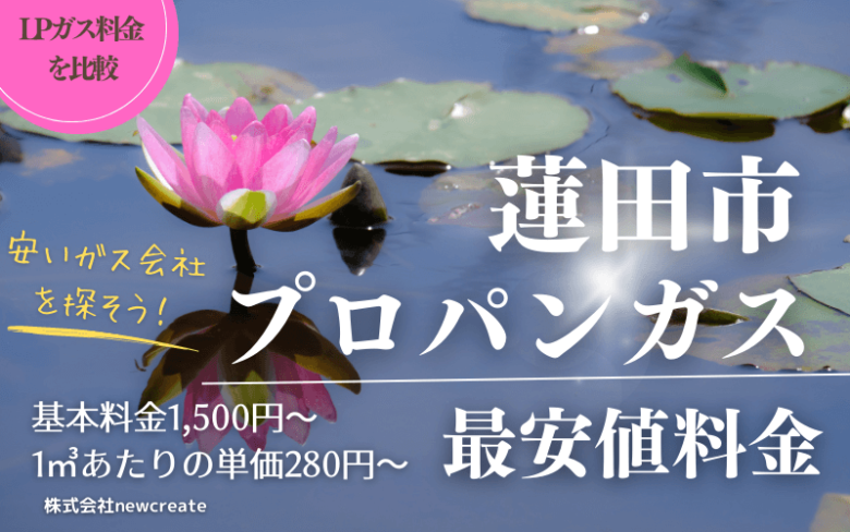 蓮田市のプロパンガス平均価格と最安値料金