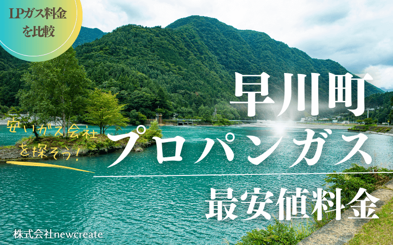 早川町のプロパンガス平均価格と最安値料金