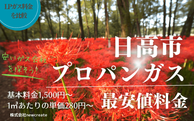 日高市のプロパンガス料金