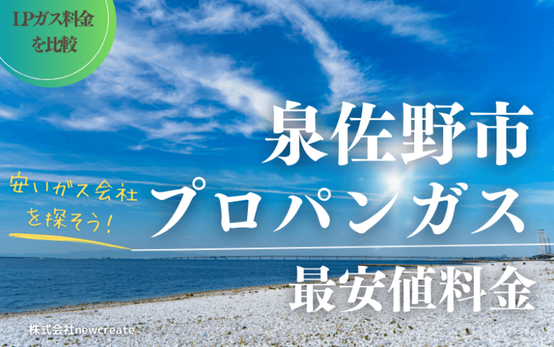 泉佐野市のプロパンガス平均価格と最安値料金