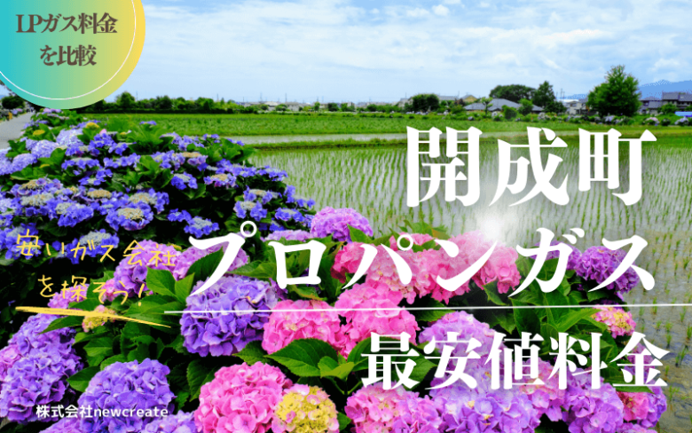 開成町のプロパンガス平均価格と最安値料金