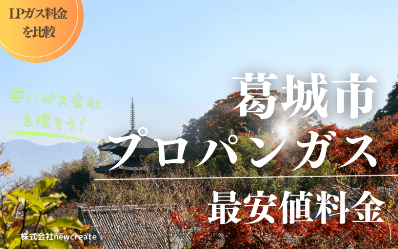 葛城市のプロパンガス平均価格と最安値料金【安い会社を探す】