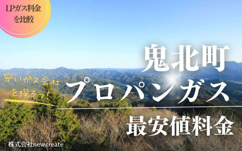 愛媛県鬼北町のプロパンガス平均価格と最安値料金