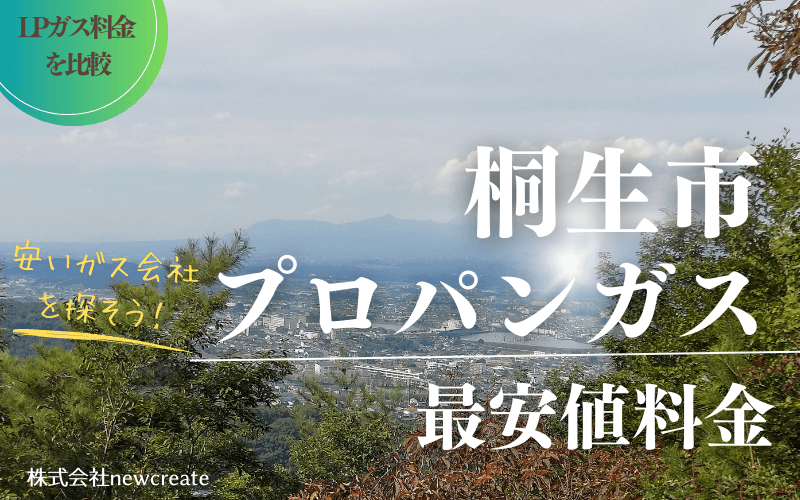 桐生市のプロパンガス平均価格と最安値料金