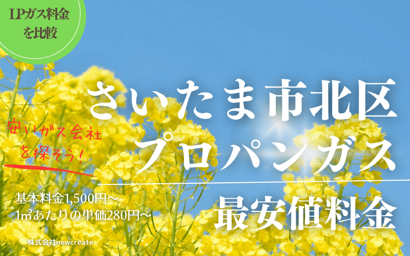 さいたま市北区のプロパンガス料金