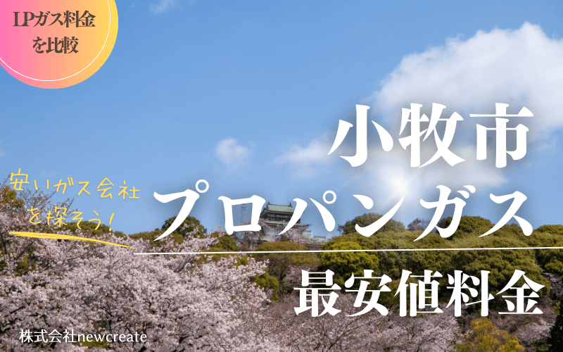 小牧市のプロパンガス平均価格と最安値料金