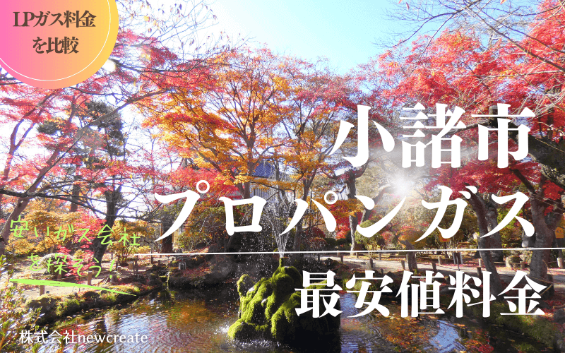小諸市のプロパンガス平均価格と最安値料金