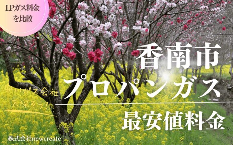 香南市のプロパンガス平均価格と最安値料金