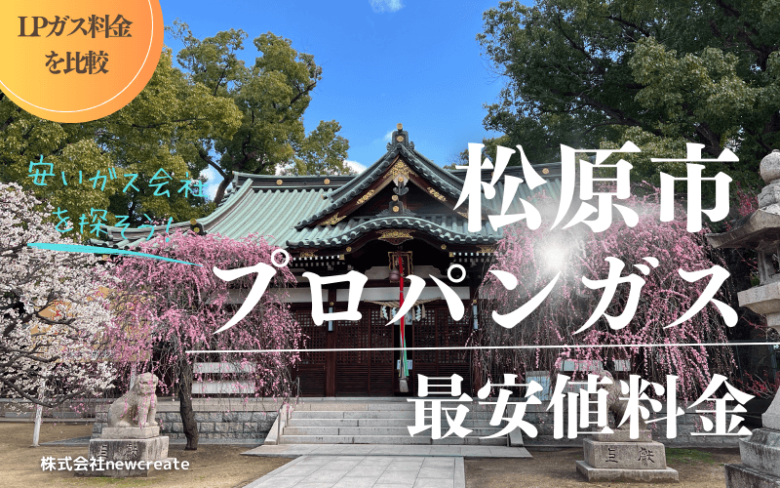 松原市のプロパンガス平均価格と最安値料金