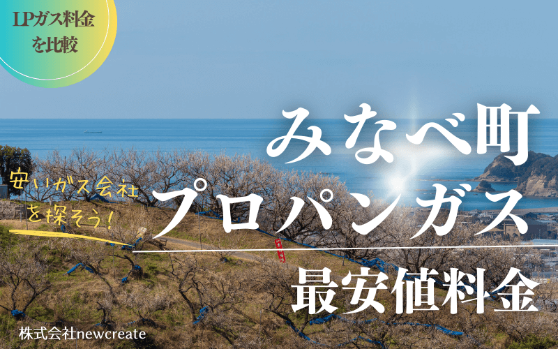 和歌山県みなべ町のプロパンガス平均価格と最安値料金