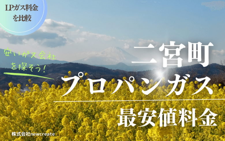 二宮町のプロパンガス平均価格と最安値料金