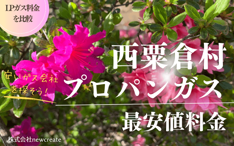 岡山県西粟倉村のプロパンガス平均価格と最安値料金