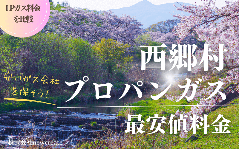 西郷村のプロパンガス平均価格と最安値料金
