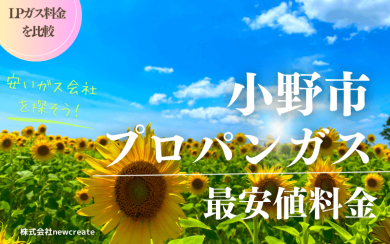 兵庫県小野市のプロパンガス平均価格と最安値料金