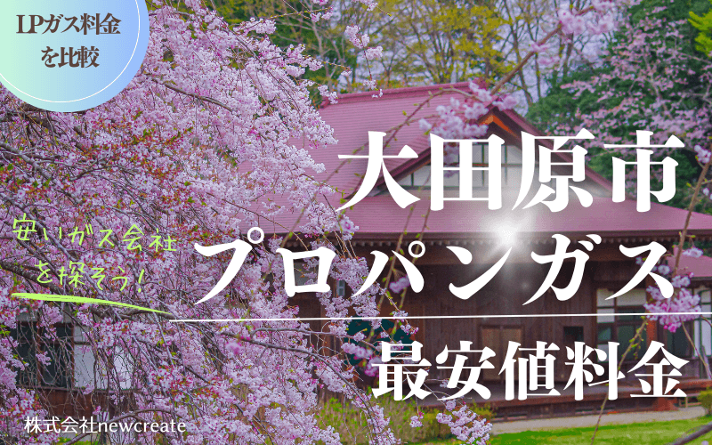 大田原市のプロパンガス平均価格と最安値最安値料金