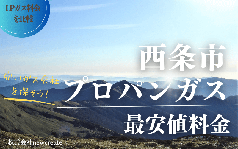 愛媛県西条市のプロパンガス平均価格と最安値料金