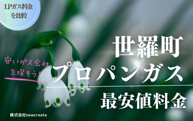 世羅町のプロパンガス平均価格と最安値料金