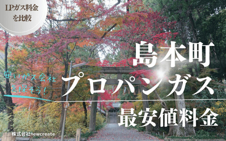 大阪府島本町のプロパンガス平均価格と最安値料金