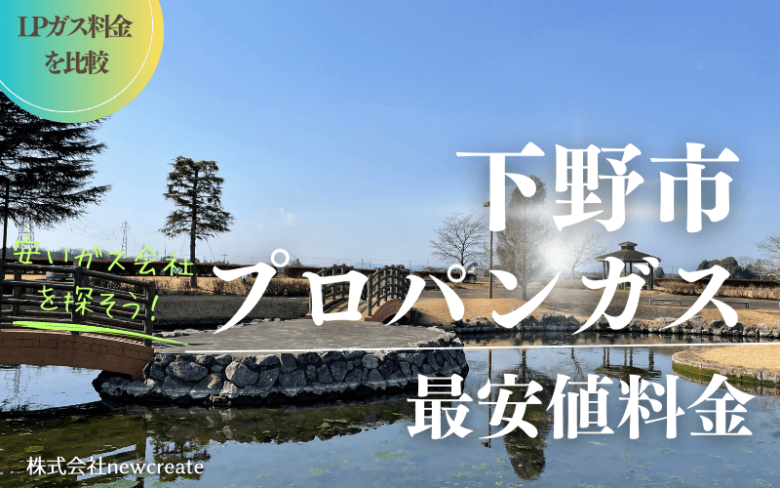 下野市のプロパンガス平均価格と最安値料金