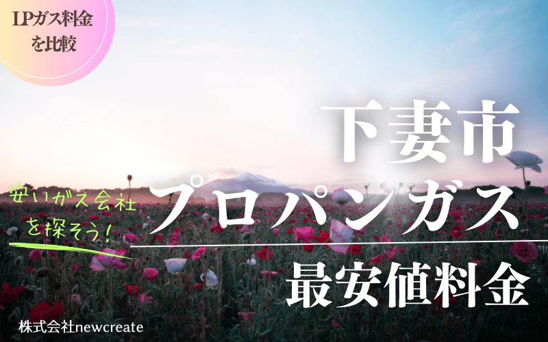 下妻市のプロパンガス平均価格と最安値料金