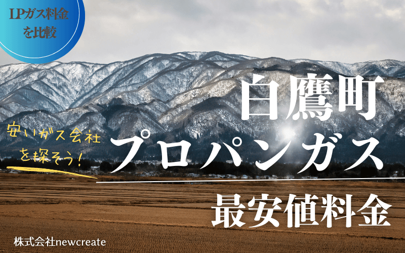 白鷹町のプロパンガス平均価格と最安値料金