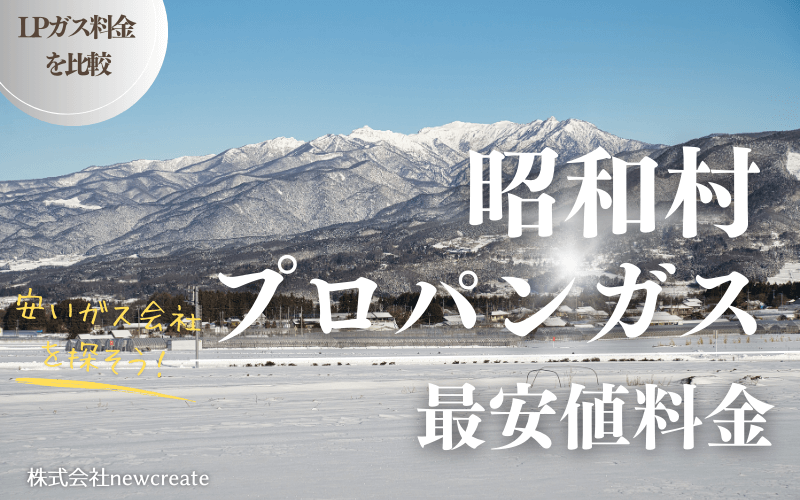 群馬県昭和村のプロパンガス平均価格と最安値料金