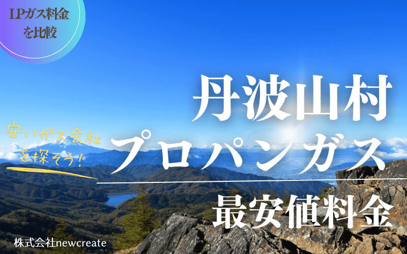 丹波山村のプロパンガス平均価格と最安値料金