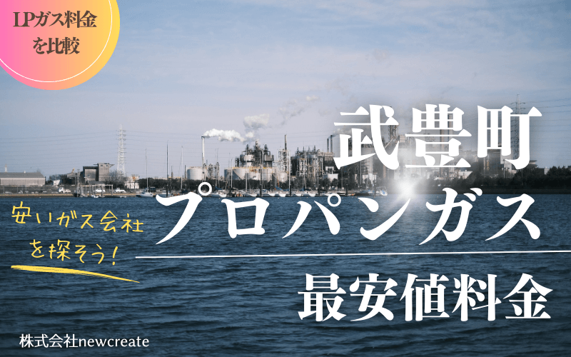 武豊町のプロパンガス平均価格と最安値料金