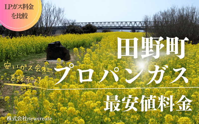 高知県田野町のプロパンガス平均価格と最安値料金