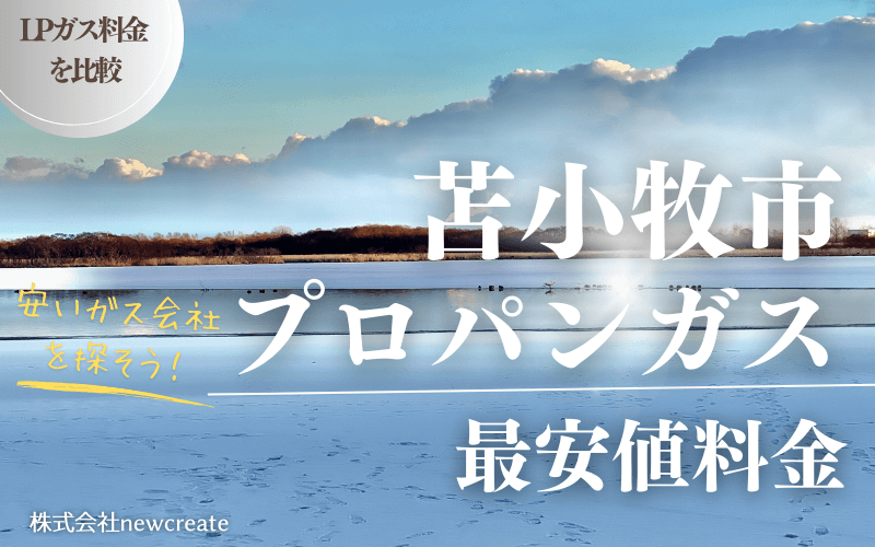 苫小牧市のプロパンガス平均価格と最安値料金